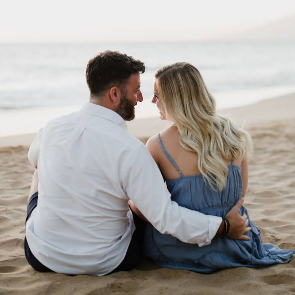 Trent and Maggie on the beach